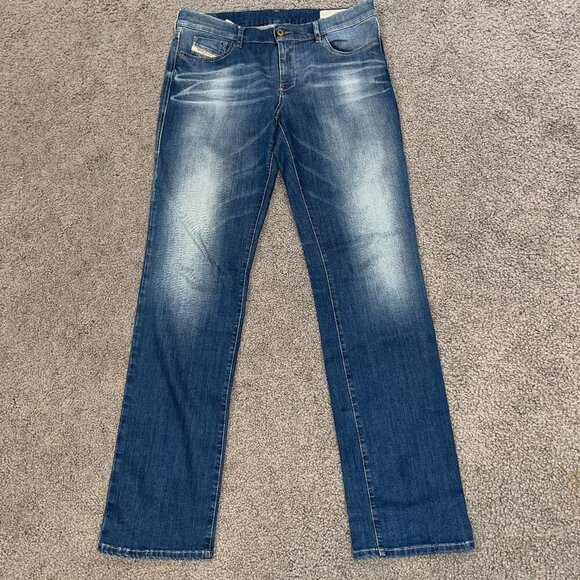 DIESEL BOOTZEE Regular Slim Bootcut Regular Waist Blue Denim Jeans EUC - W32 L34